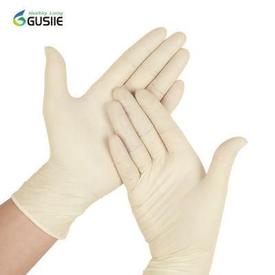 Latex Gloves, Strong &amp; Tough, High Chemical Resistant, Disposable Gloves, Powder-Free, Non Sterile, Ambidextrous, Finger Tip Textured, Medical Glove
