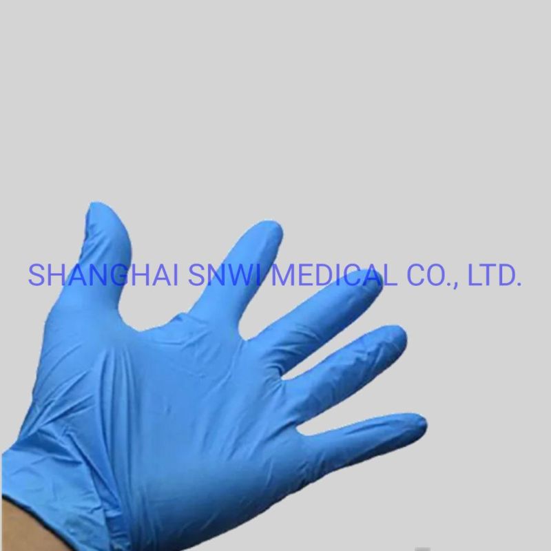 Disposable Hand Gloves Powder Free Nitrile Gloves Used in Hospital