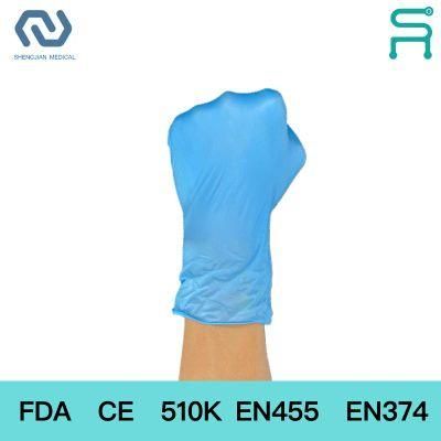 Disposable Nitrile Blend Gloves 510K En455 Powder Free Nitrile Gloves