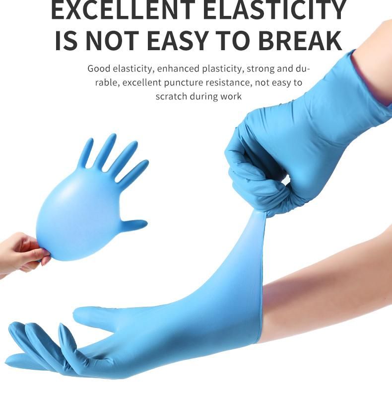 Disposable Medical Surgical Blue Nitrile Latex Free Powder Free Examination Gloves Medical Gloves Boxes Nitrile Gloves