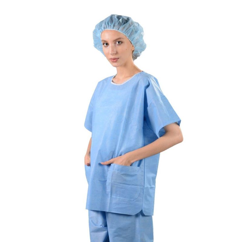 Disposable Hospital SMS PP Medical Scrub Suit