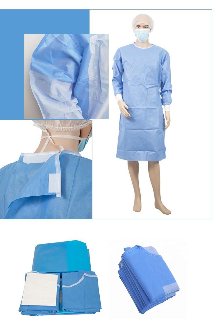 Disposable Isolation Gown Surgical Gown with AAMI Level 1 2 3 4 and CE Disposable Coveralls