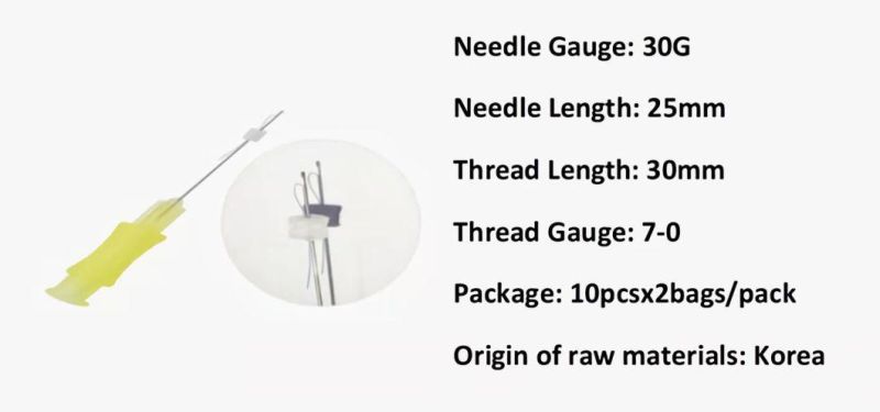 Pdo / Pcl /Plla Thread Embedding Therapy/ Thread Lifting Double Needle Pdo Threads
