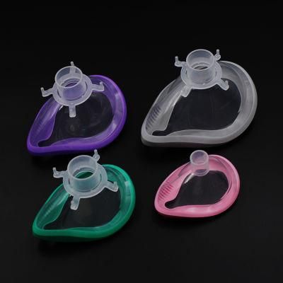 Meidcal Disposable Breathing Anaesthesia Oxygen Mask with Inflatable Rim