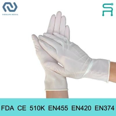 FDA 510K Powder Free Natural Latex Examination Gloves