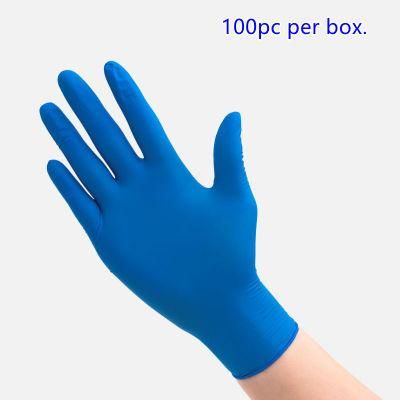 Powder Free Blue Disposable Medical/Non-Medical Examination Nitrile Gloves with CE