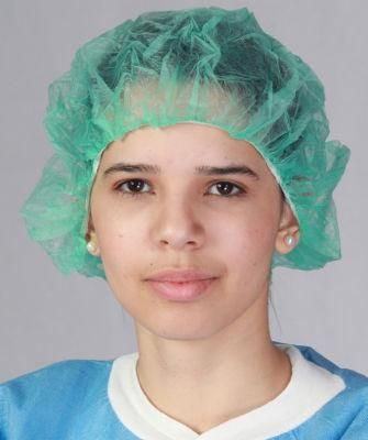 Disposable Non Woven Strip Clip Hat Bouffant Head Cover Surgical Doctor Gorra Round Mob Hat