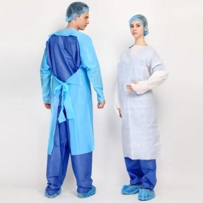 Hot Selling Lightweight Elastic CPE Isolation Automatic Gowns Healthcare