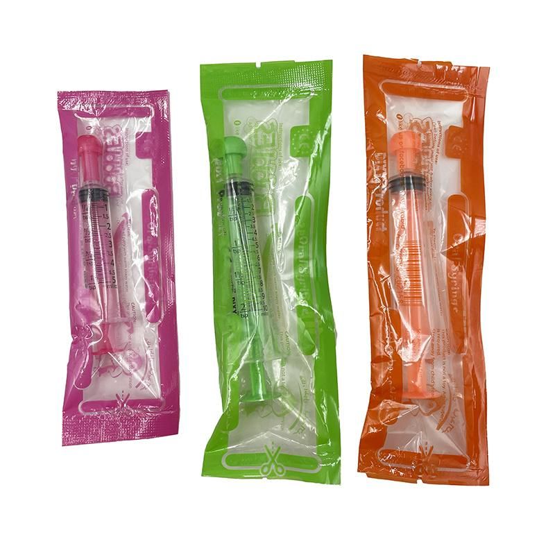 1ml 2/3ml 5ml 10ml 20ml Oral Feeding Syringe Disposable Colored