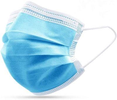 High Quality En14683 Type Iir 3layers Medical Face Mask Disposable Blue