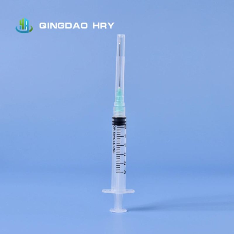 Manufacture of Disposable Syringe with Hypodermic Needle &Safety Needle All Size Available; CE&FDA (510K) Approved