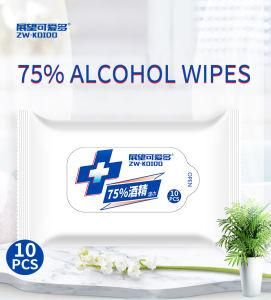 OEM High Quality Single Packed Wipes with Alcohol 75% Alcohol Wet Wipes Disinfectant Wipes