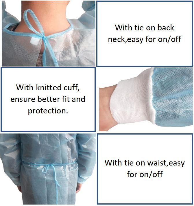 Disposable Hospital Protection SMS Medical Gown Suppliers