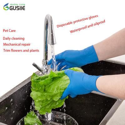 Gusiie Hot Sale Disposable Work Medical Examination Nitrile Gloves