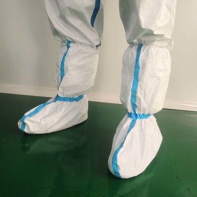 Disposable PE Nonwoven Microporous Anti-Dust Knee-High Anti Skid Sole Disposable Boot Covers with Low Price