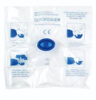 Disposable Face Shield CPR Mask Key Chain with One-Way Valve
