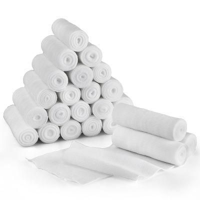 100% Cotton Medical Bleached Gauze Roll 4ply Gauze Bandage