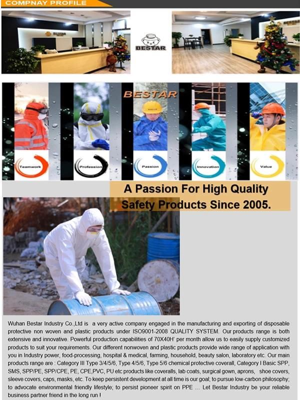 Disposable Type4/5/6 Medical Protection Coverall