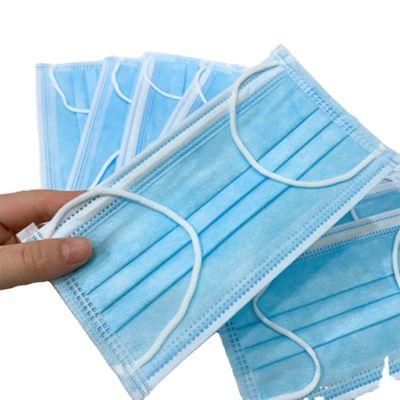 3 Ply Non Woven Pleated Wholesale Hypoallergenic Disposable Protective Earloop Custom Face Mask