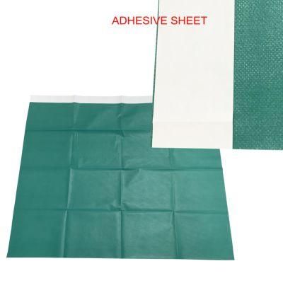 Disposable Surgical Adhesive Side Drape Blue Color