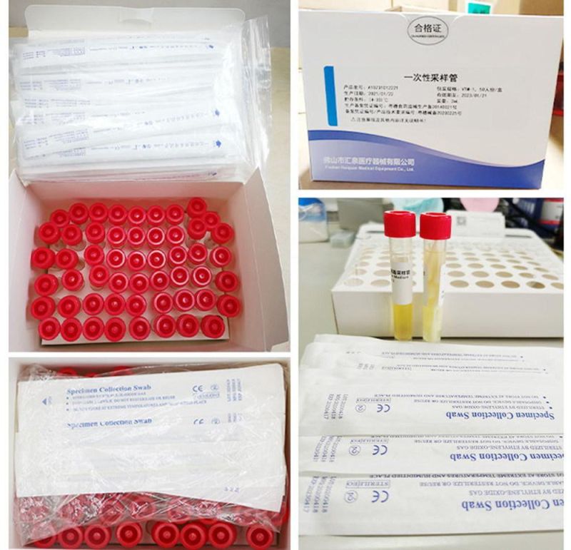 Vtm Virus Specimen Collection Tube Plastic Sample Test Tubes