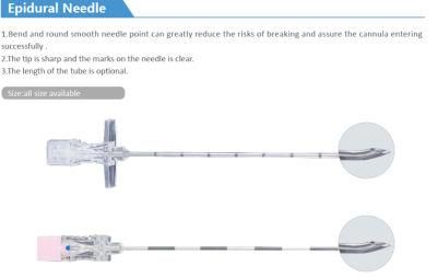 Disposable Medical CE Approved Epidural
