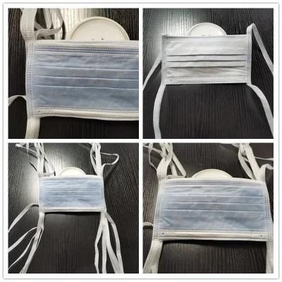 Disposable Non Woven 3 Ply Surgical Mask with Ear Band Tie Band