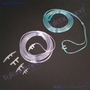 Ce&ISO FDA Approved Soft PVC Nasal Oxygen Cannula with 2.13m O2 Tubing