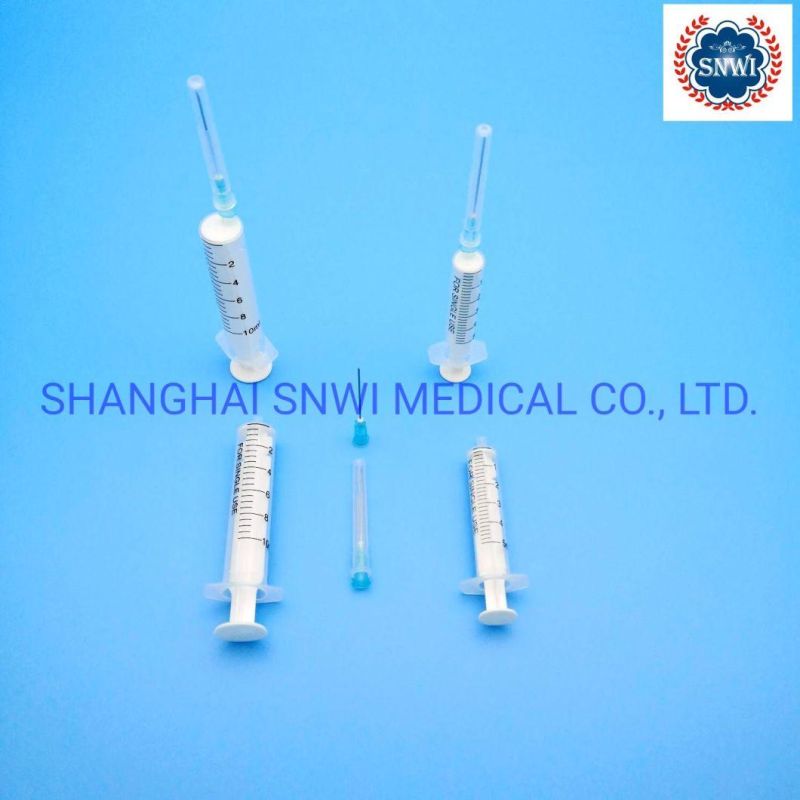 2 or 3 Parts Medical Disposable Syringe with CE0123 and ISO13485