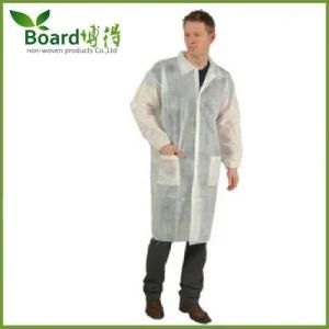 Disposable Nonwoven SMS PP Workwear/Lab Coat with Pocket