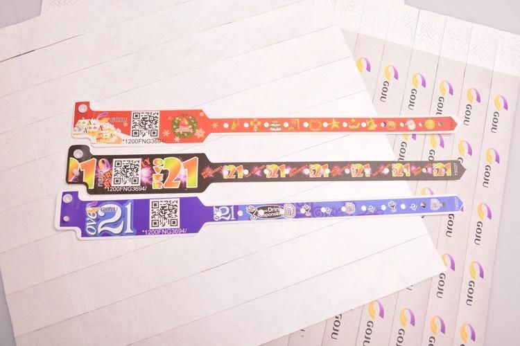 Waterproof Different Qr Code Plastic Bracelet for Events