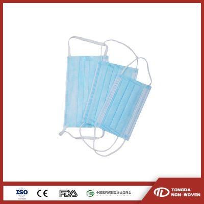 Hot Sale Disposable 3 Ply Non Woven Medical Surgical Blue White Face Mask