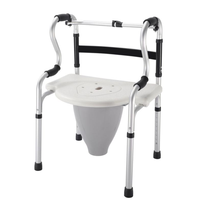 Bedside Folding Commode Toilet Chair Potty Bedpan for Adults Elderly Bedpan for Old People