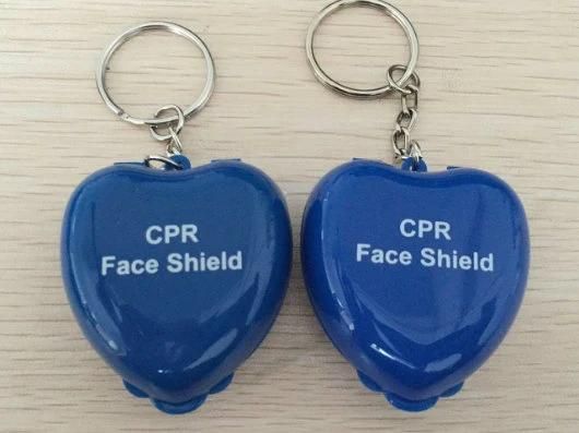 Promotion Gift CPR Shield in Heart Shap Plastic Box