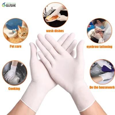 Wholesale Waterproof Safety Work Glove Natural Latex Degradable Environmentally Friendly Disposable Medical Examination Latex Large Gloves