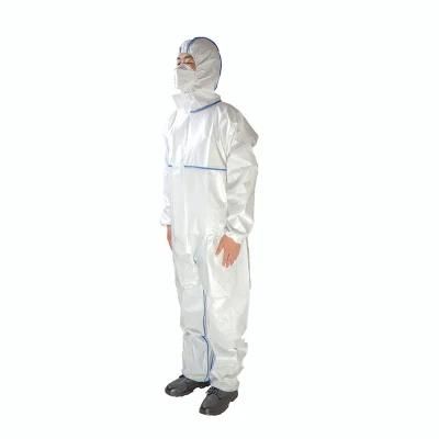 Protecting Clothes Nonwoven Fabric Work Wear Sf 55GSM PPE Level 3 Coverall