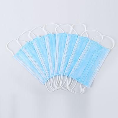 Disposable Mask 3plys Nonwoven Earloop 17.5*9.5cm Disposable Medical Face Mask