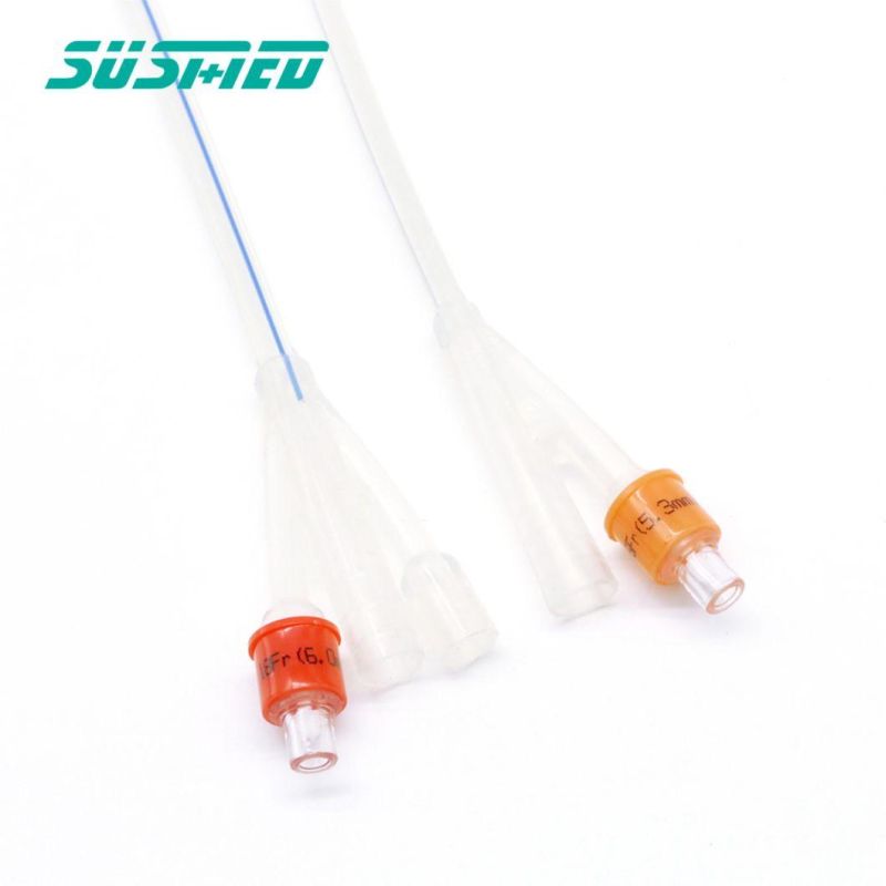 Disposable 100% Medical Silicone 2/3 Way Foley Catheter with CE Approved