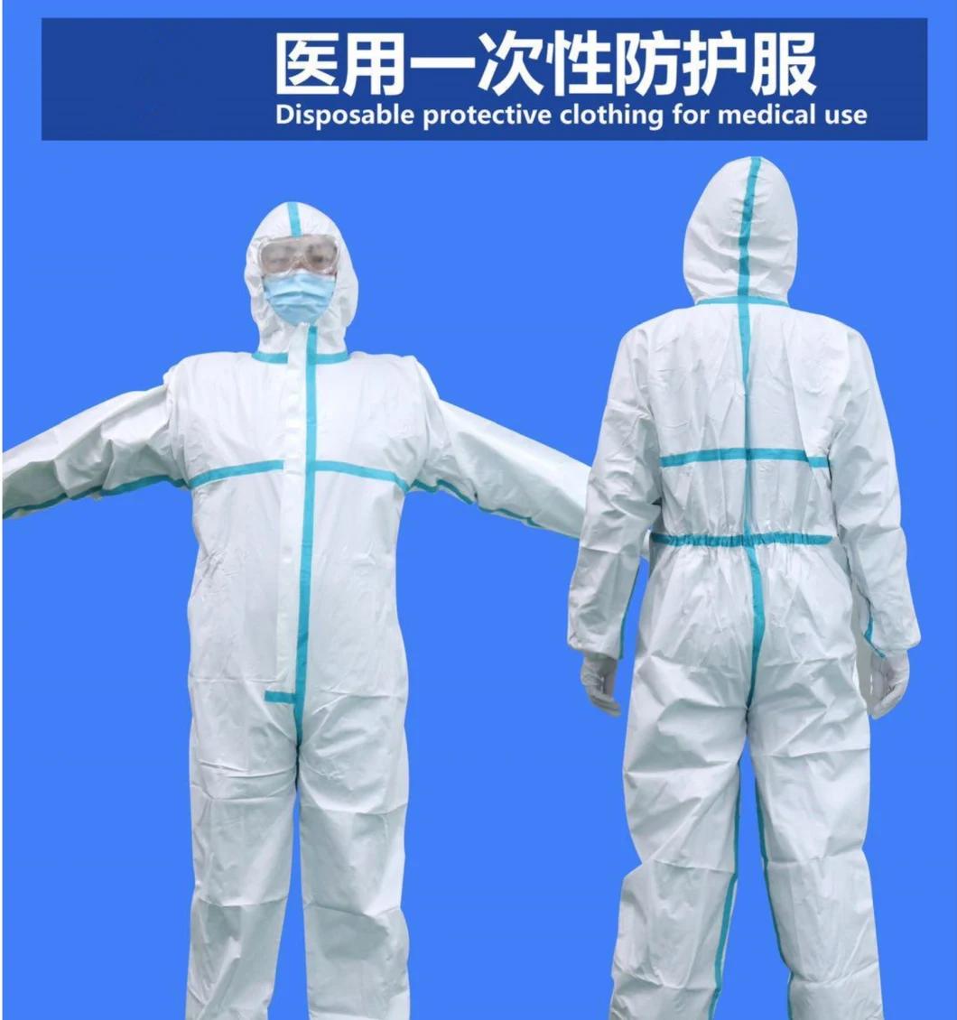 Dustproof and Waterproof Protective Coverall One Piece Isolation Gowns Coverall Suit Antistatic