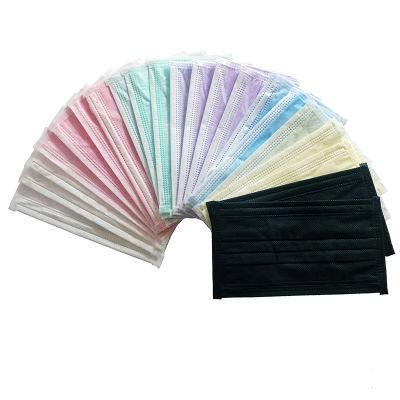 Colorful High Quality Disposable 3 Ply Medical Face Mask Blue Black CE Masks