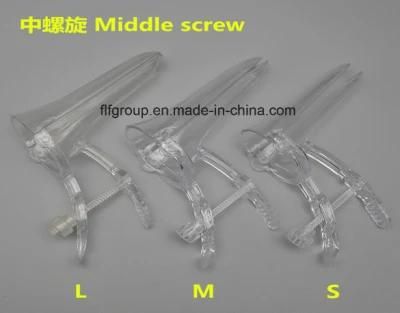 Hot Selling Middle Screw Type Disposable Vaginal Dilator Vaginal Speculum for Gynecologic Examination