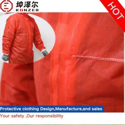 CE Certificated En14126 Spunbond and Breathable Film 63G Protective Clothing Valgus