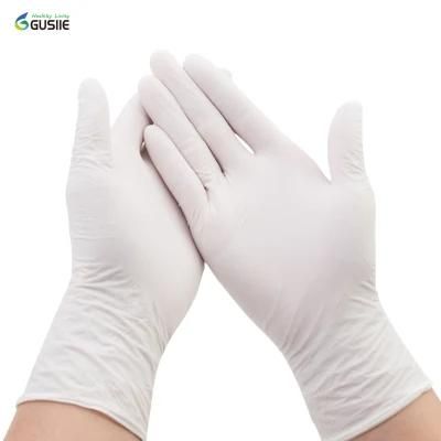 Medical Glove Latex Exam Gloves - Powder Free Latex Rubber L Large Disposable Food Safe White Glove