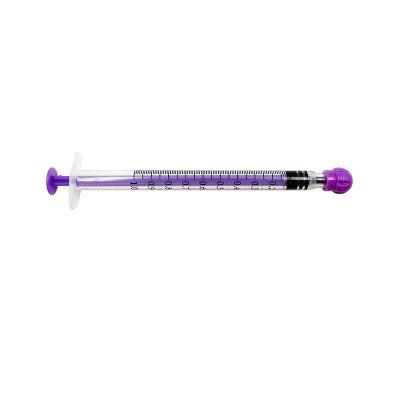 Teamstand Colorful Various Sizes Disposable Medical Oral Feeding Syringe with Caps