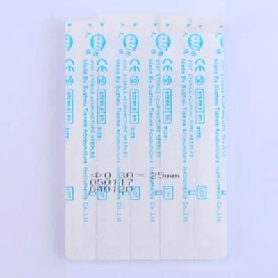 CE Tianxie Brand 100PCS/Box Disposable Sterile Silver Handle Acupuncture Needles for Medical