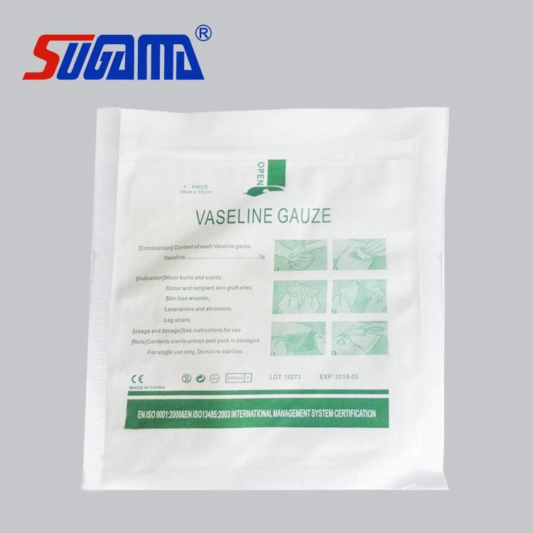 Sterile Paraffin Vasline Gauze Dressing One PC One Pouch
