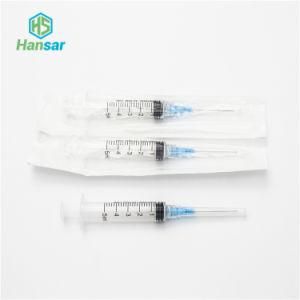 Polypropylene for Injection Disposable Blister Packing Luer Lock Adaptersterilised Syringe with Needlz