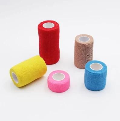 Medical Supply Non Woven Cotton PBT Gauze Easy Tear Self Adhesive Vet Wrap Adhesive Elastic Cohesive Bandage with ISO13485