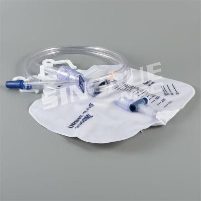 Disposable Urine Bag with T-Valve Pull-Push Valve Tube