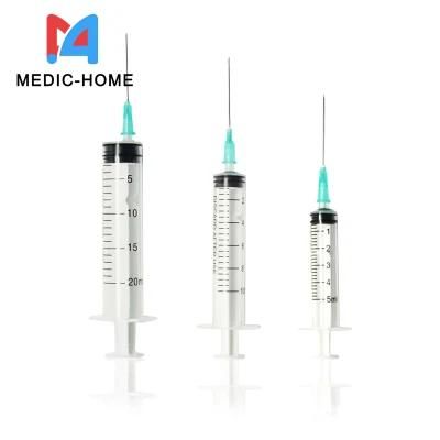 CE/FDA Approved Manual Retractable Safety Syringe 1/3/5/10ml for Hypodermic Injection